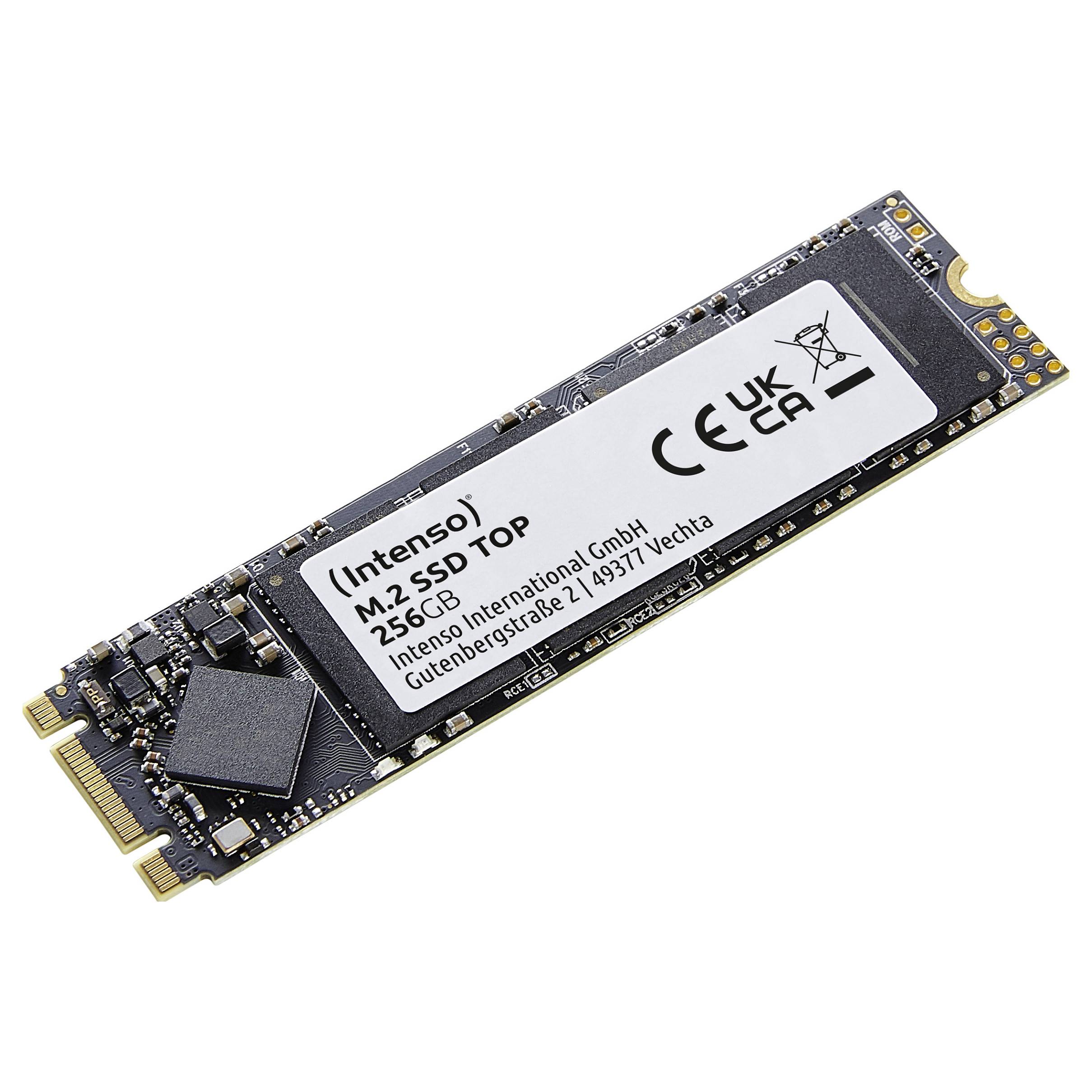 Ein Solid-State-Drive (SSD) mit der Bezeichnung „Intenso M.2 SSD TOP 256GB
