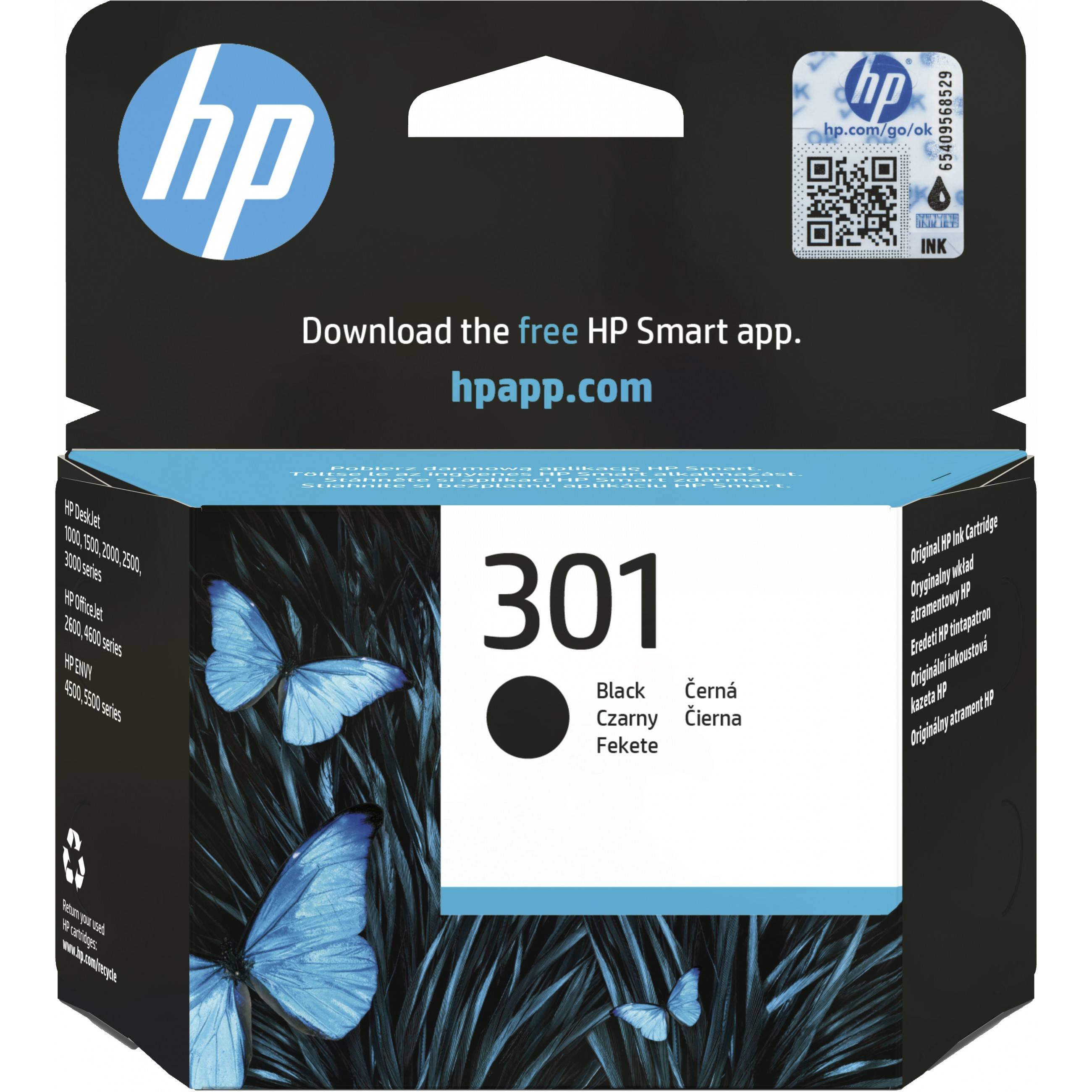 HP 301 Black Original ink cartridge Verbrauchsmaterialien Tinte