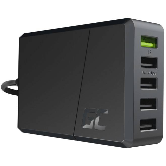 Green Cell Charger 52W 5-Port USB3.0 Schwarz Tablets & Smartphones Smartphone Zubehör