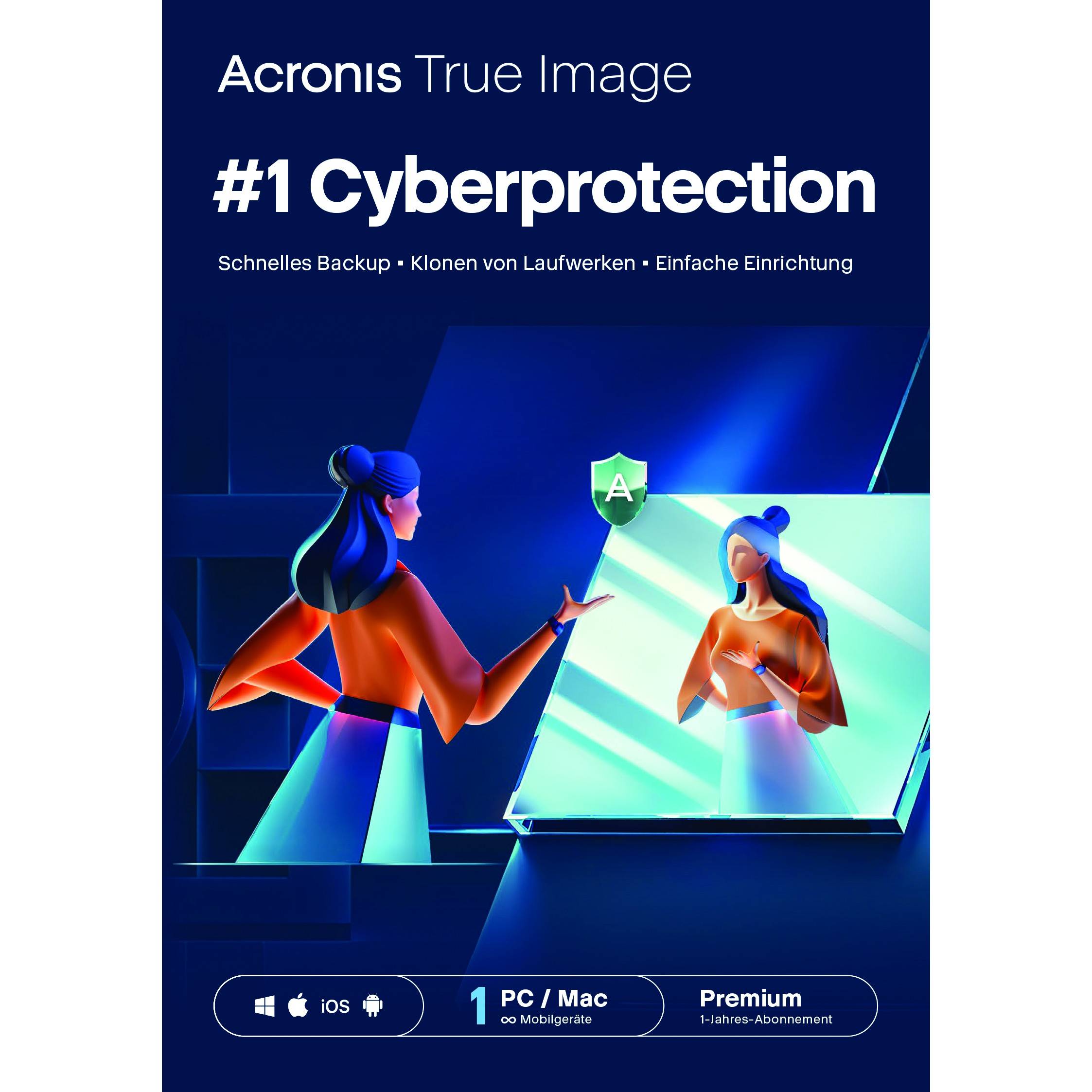 Acronis True Image Premium - 1 Computer + 1 TB Cloud Storage - 1 year subscription - ESD-DownloadESD