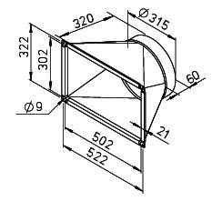 Helios ALB-ÜS 220/4/50/30 Übergangsstück