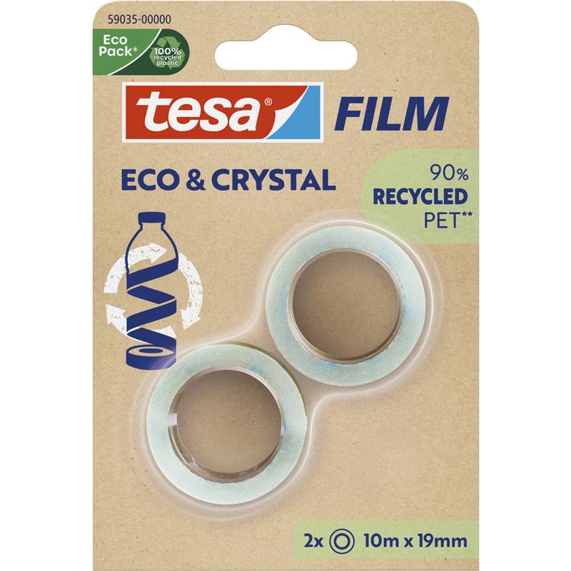 tesa Film ECO & CRYSTAL, transparent, 19 mm x 10 m, Blister