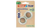 Klebefilm PET Eco & Crystal - 19mm x 10m klar 2 Rollen.