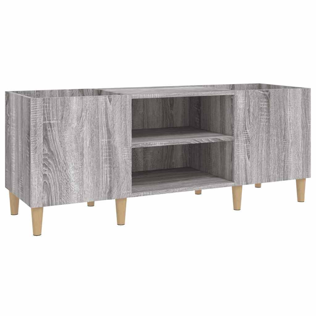 vidaXL Plattenschrank Grau Sonoma 121x38x48 cm Holzwerkstoff