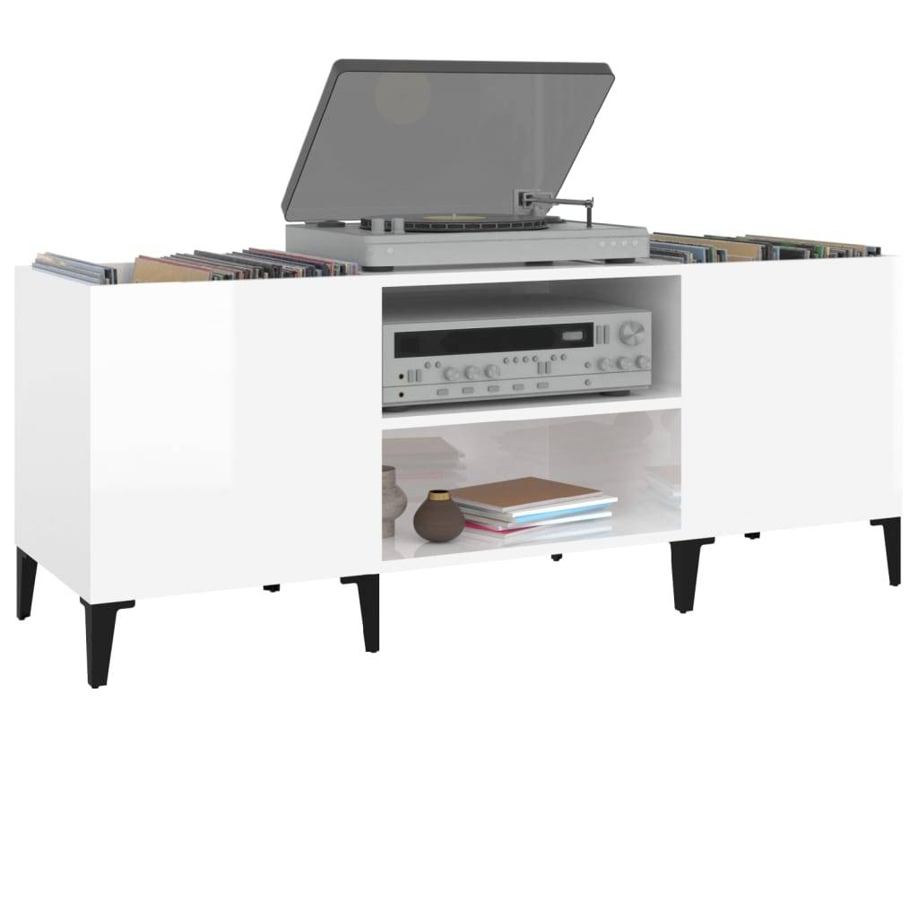 vidaXL Plattenschrank Weiß 121x38x48 cm Holzwerkstoff