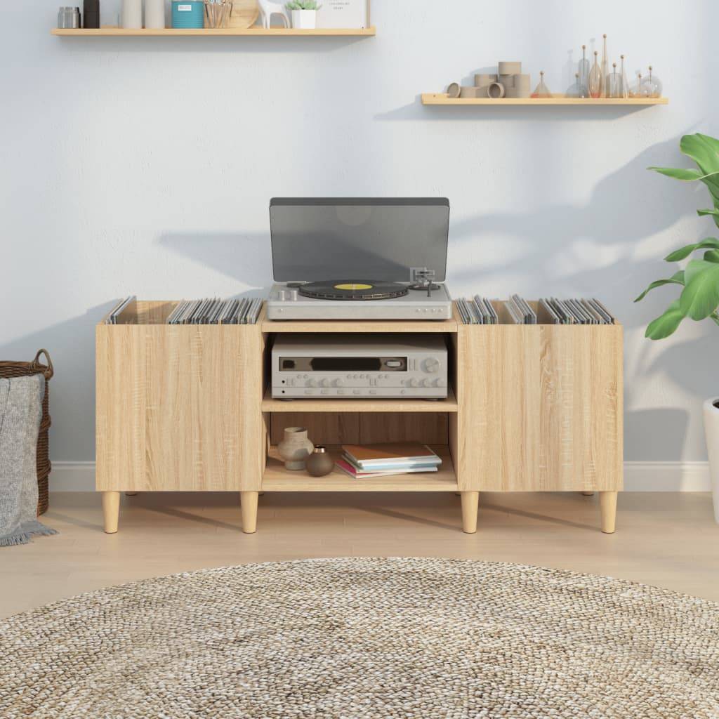 vidaXL Plattenschrank Sonoma-Eiche 121x38x48 cm Holzwerkstoff