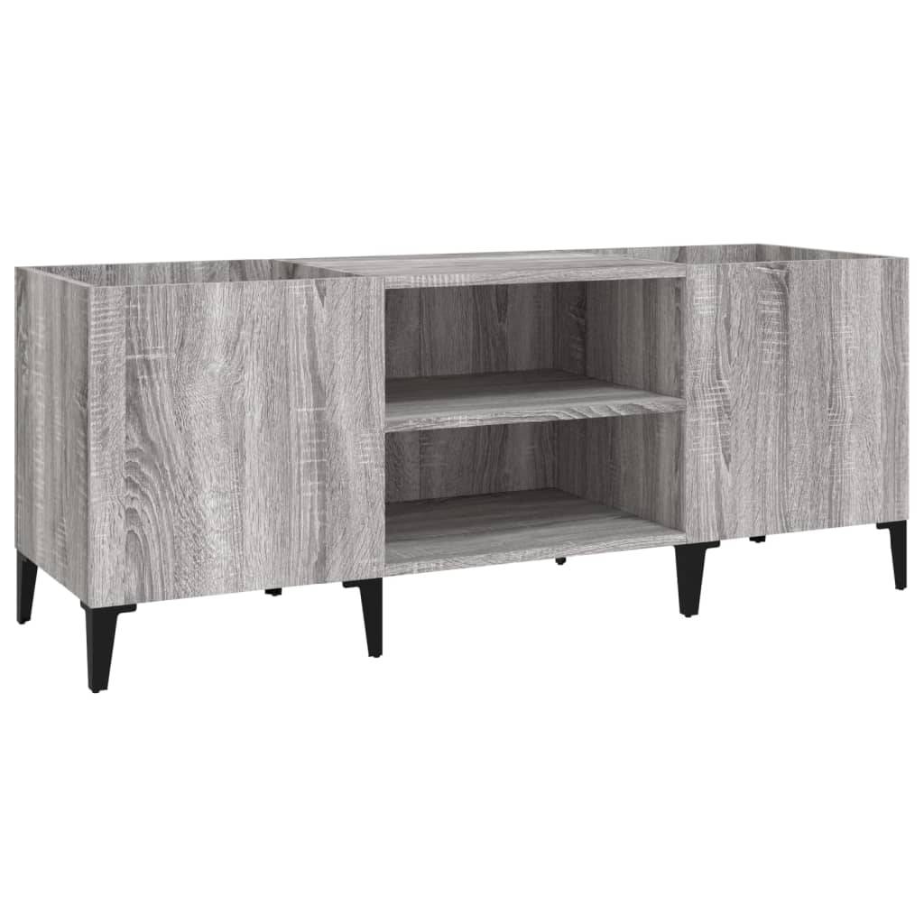 vidaXL Plattenschrank Grau Sonoma 121x38x48 cm Holzwerkstoff
