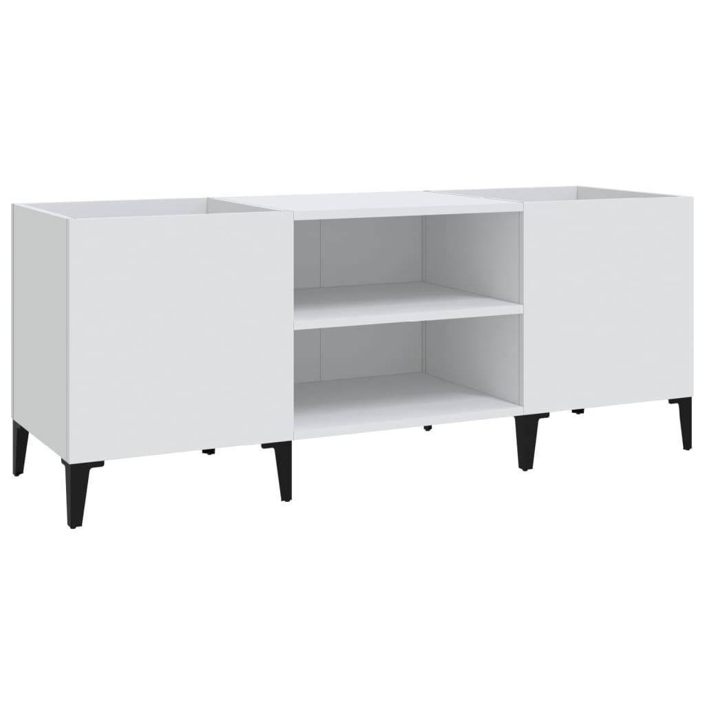 vidaXL Plattenschrank Weiß 121x38x48 cm Holzwerkstoff