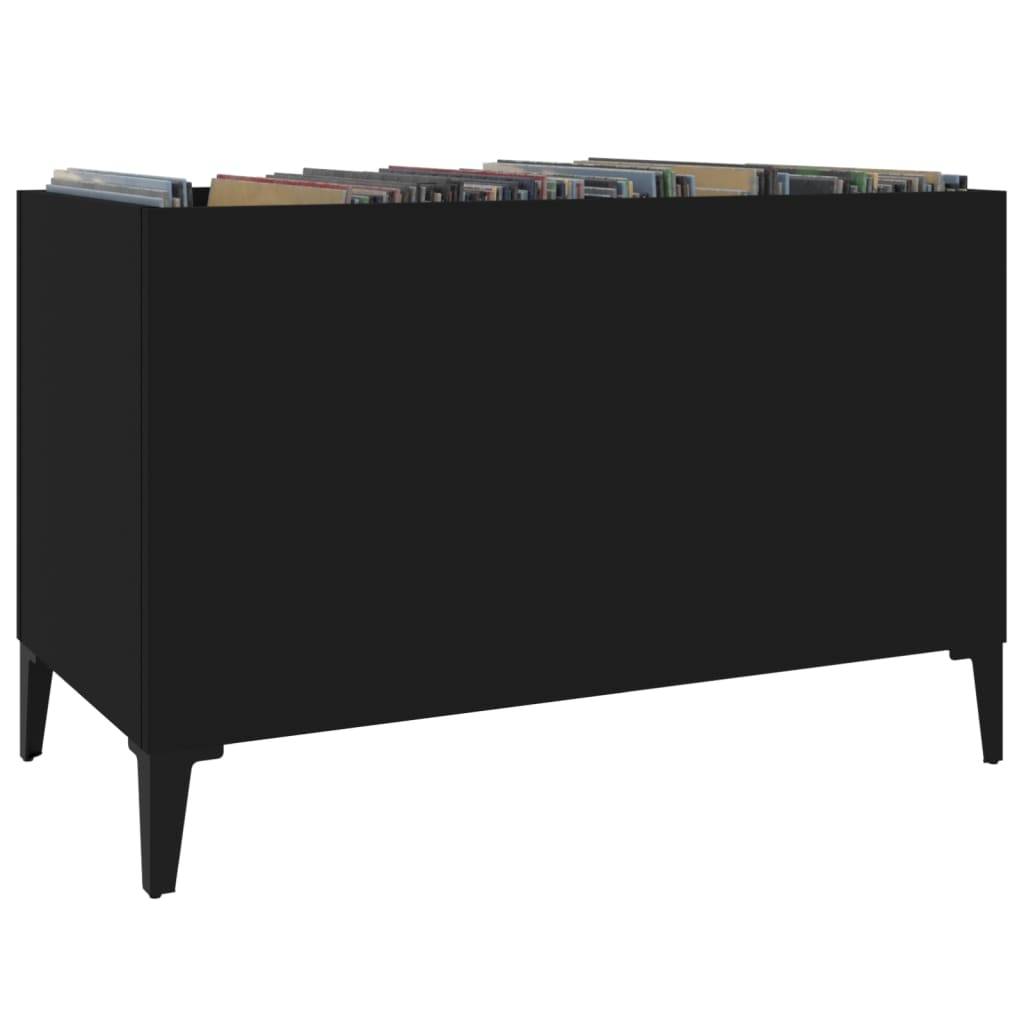 vidaXL Plattenschrank Schwarz 74,5x38x48 cm Holzwerkstoff