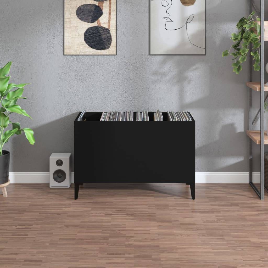 vidaXL Plattenschrank Schwarz 74,5x38x48 cm Holzwerkstoff