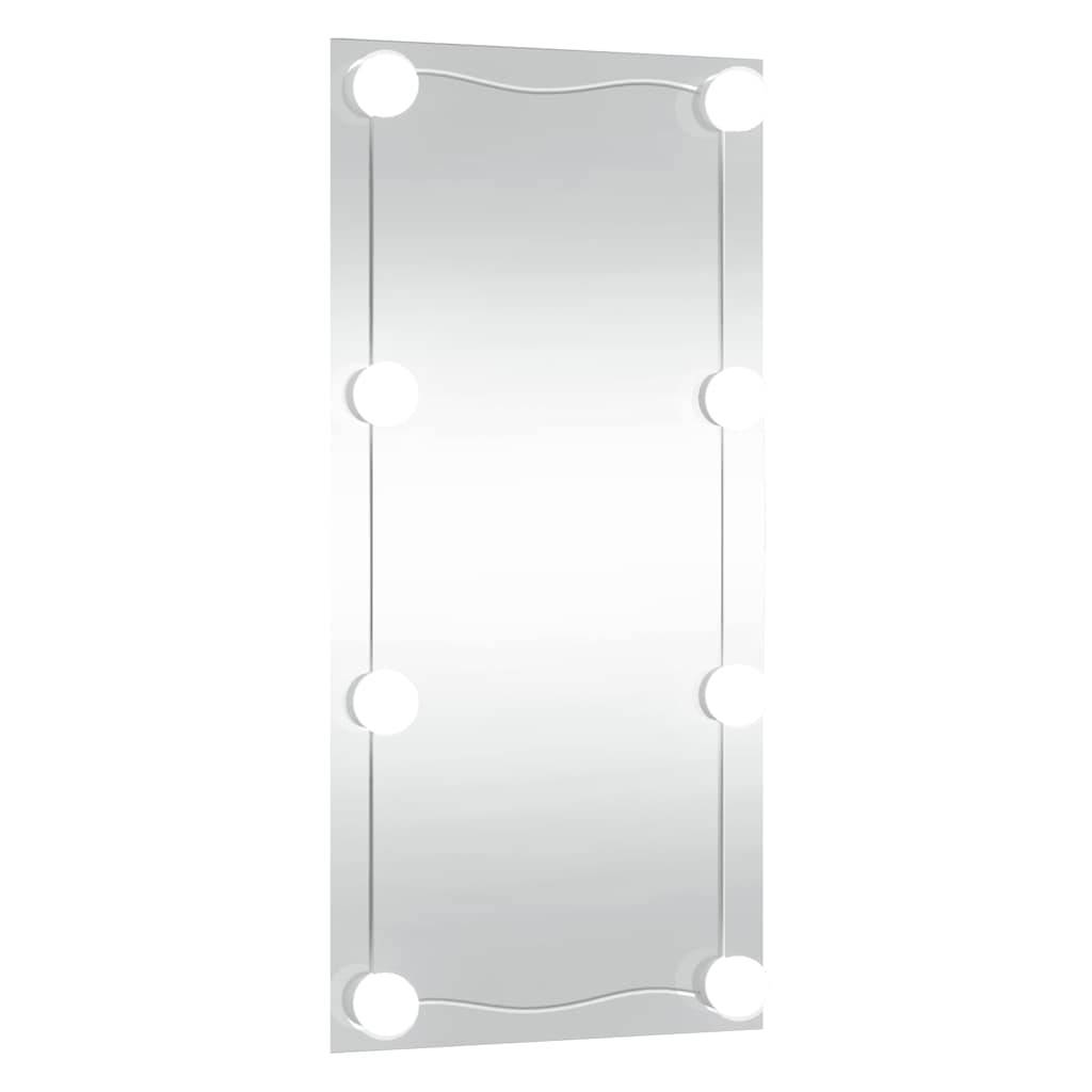 vidaXL Wandspiegel mit LED-Leuchten 30x60 cm Glas Rechteckig