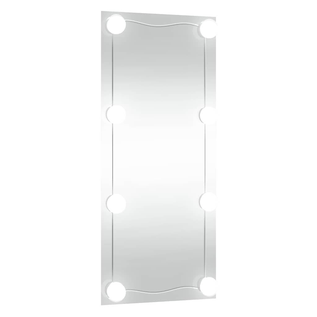 vidaXL Wandspiegel mit LED-Leuchten 40x80 cm Glas Rechteckig