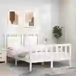 vidaXL Massivholzbett ohne Matratze Weiß 120x200 cm Kiefernholz vidaXL Massivholzbett ohne Matratze Weiß 120x200 cm Kiefernholz