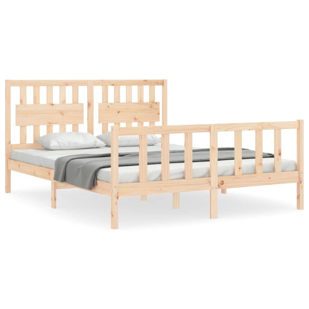 vidaXL Massivholzbett ohne Matratze 160x200 cm Kiefernholz
