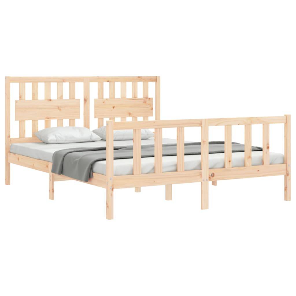 vidaXL Massivholzbett ohne Matratze 160x200 cm Kiefernholz