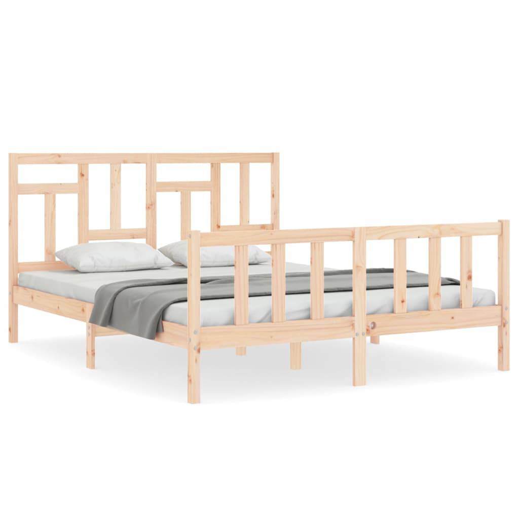 vidaXL Massivholzbett ohne Matratze 160x200 cm Kiefernholz
