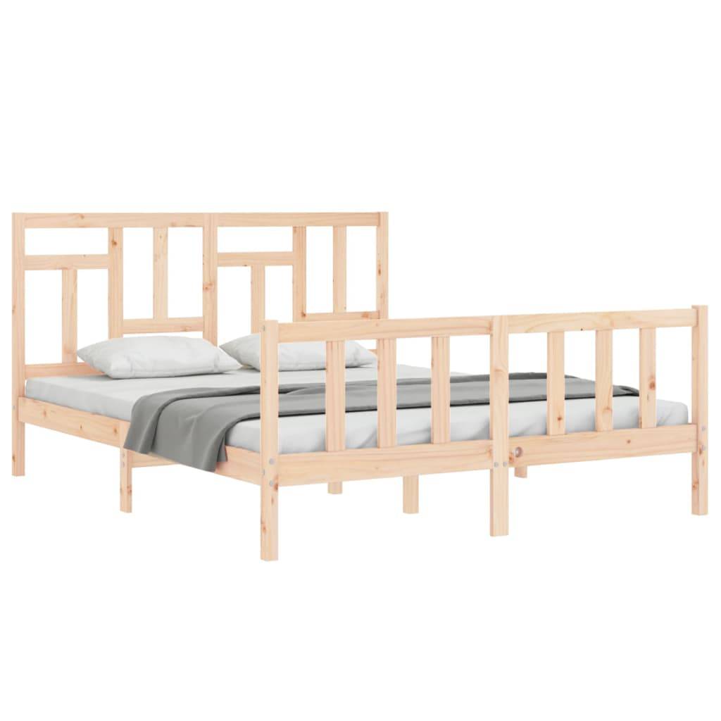 vidaXL Massivholzbett ohne Matratze 160x200 cm Kiefernholz