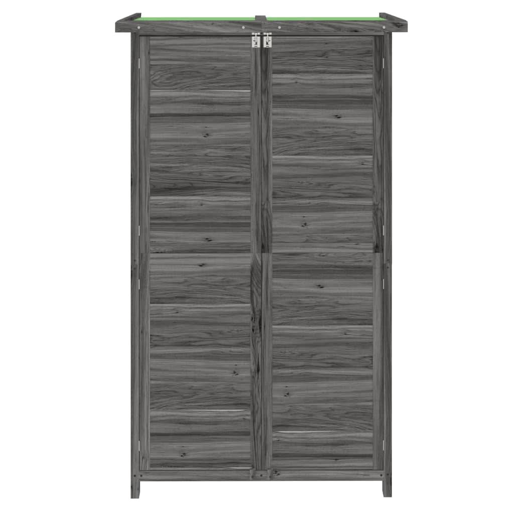 vidaXL Geräteschuppen Grau 83x57x140 cm Massivholz Kiefer