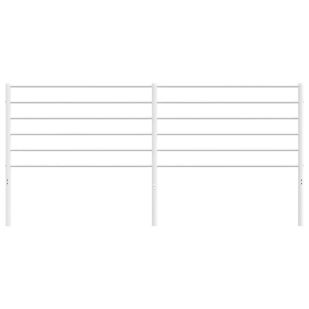 vidaXL Kopfteil Metall Weiß 180 cm
