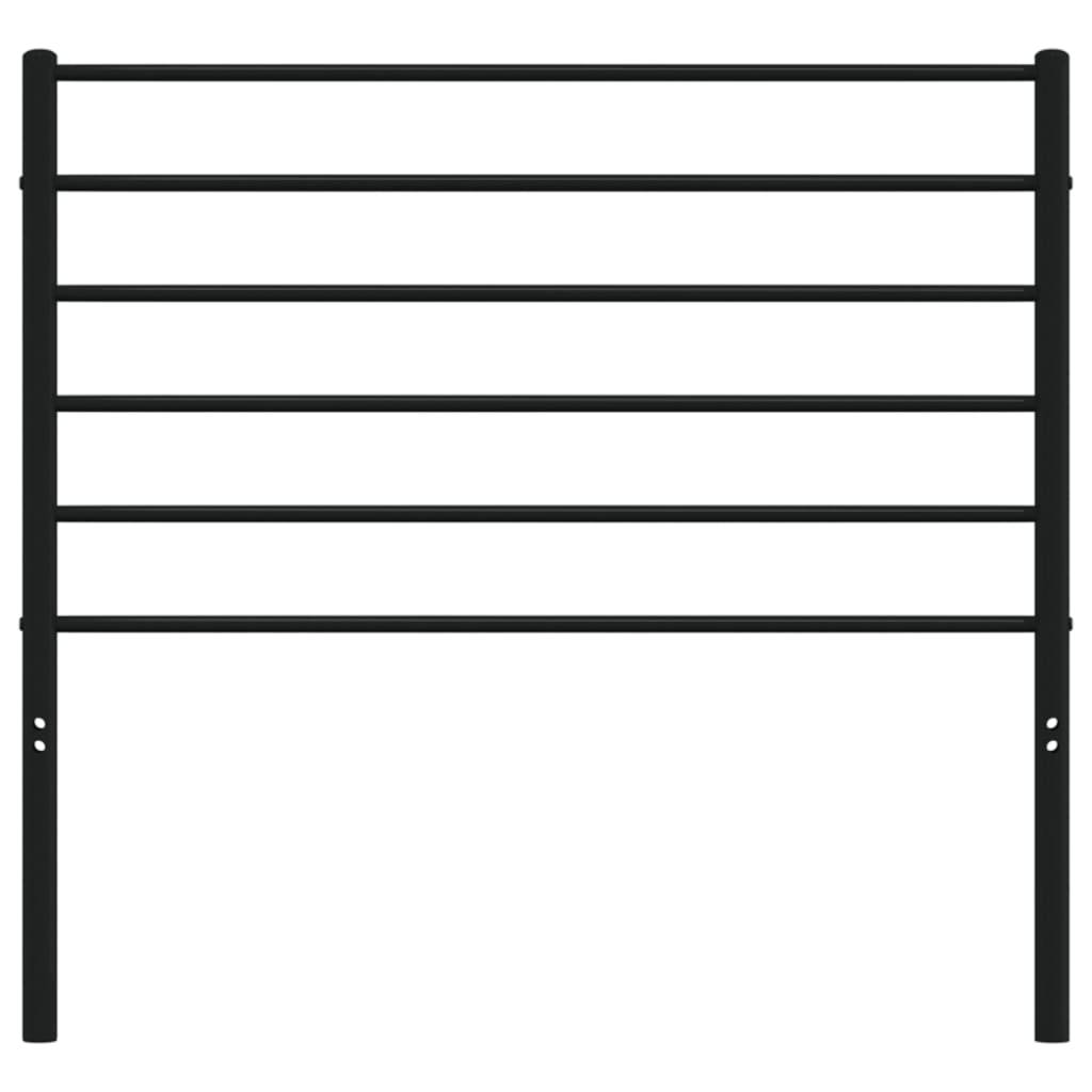vidaXL Kopfteil Metall Schwarz 80 cm