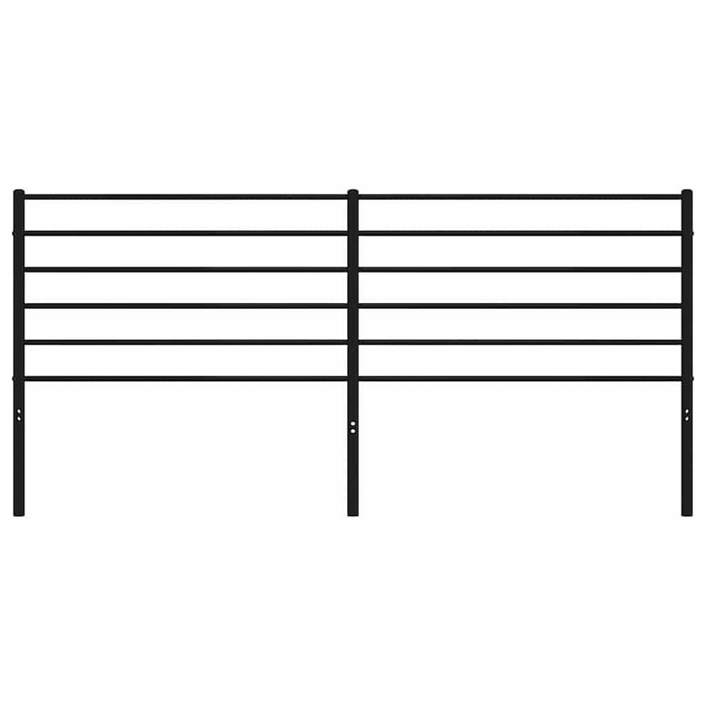 vidaXL Kopfteil Metall Schwarz 180 cm