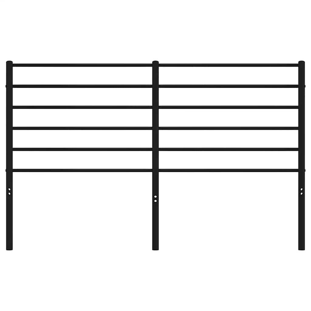 vidaXL Kopfteil Metall Schwarz 135 cm