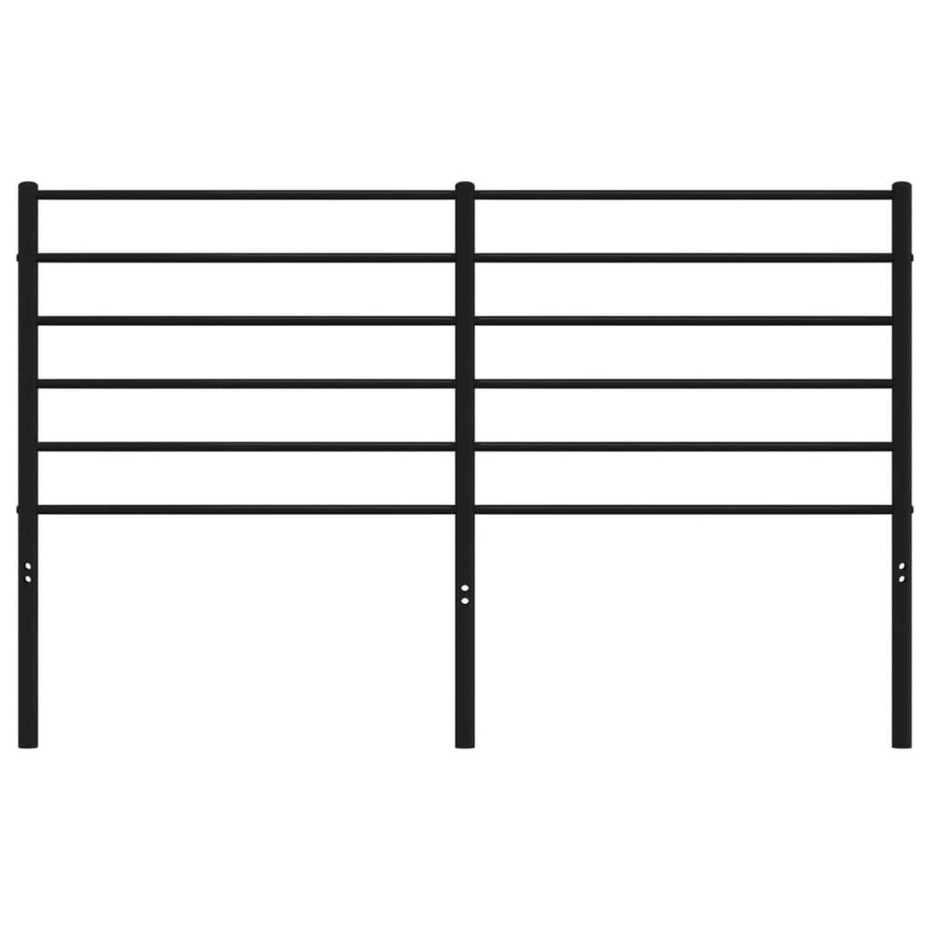 vidaXL Kopfteil Metall Schwarz 160 cm