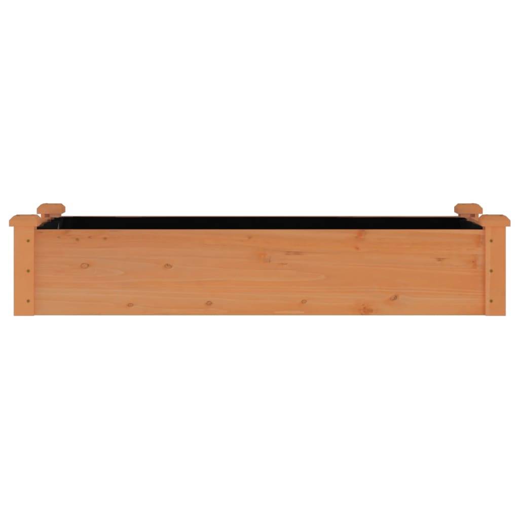 vidaXL Hochbeet mit Einsatz Braun 120x45x25 cm Massivholz Tanne