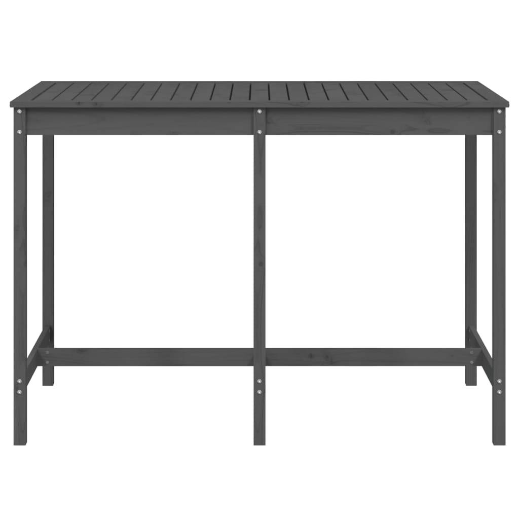 vidaXL Gartentisch Grau 159,5x82,5x110 cm Massivholz Kiefer