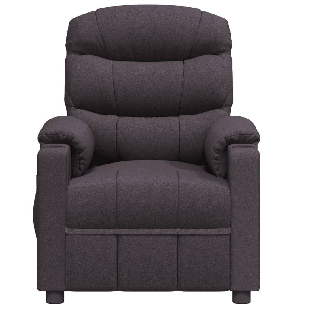 vidaXL Massagesessel Elektrisch Dunkelbraun Stoff