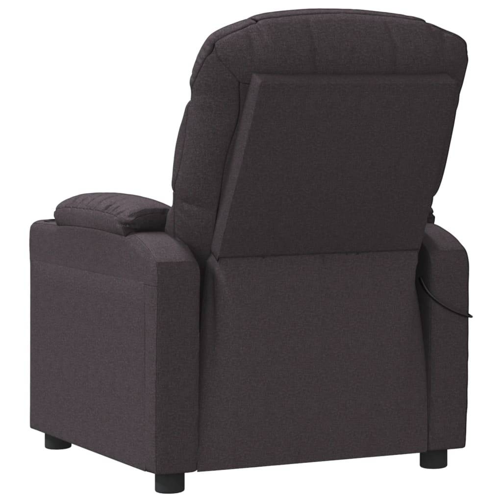 vidaXL Massagesessel Elektrisch Dunkelbraun Stoff