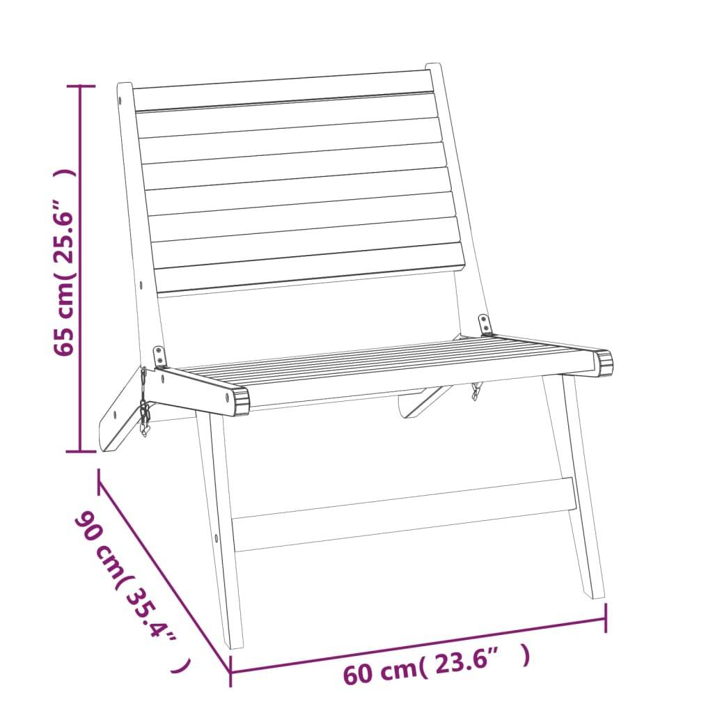 vidaXL Gartenstuhl Massivholz Teak