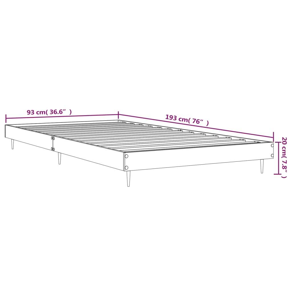vidaXL Bettgestell ohne Matratze Sonoma-Eiche 90x190 cm Holzwerkstoff