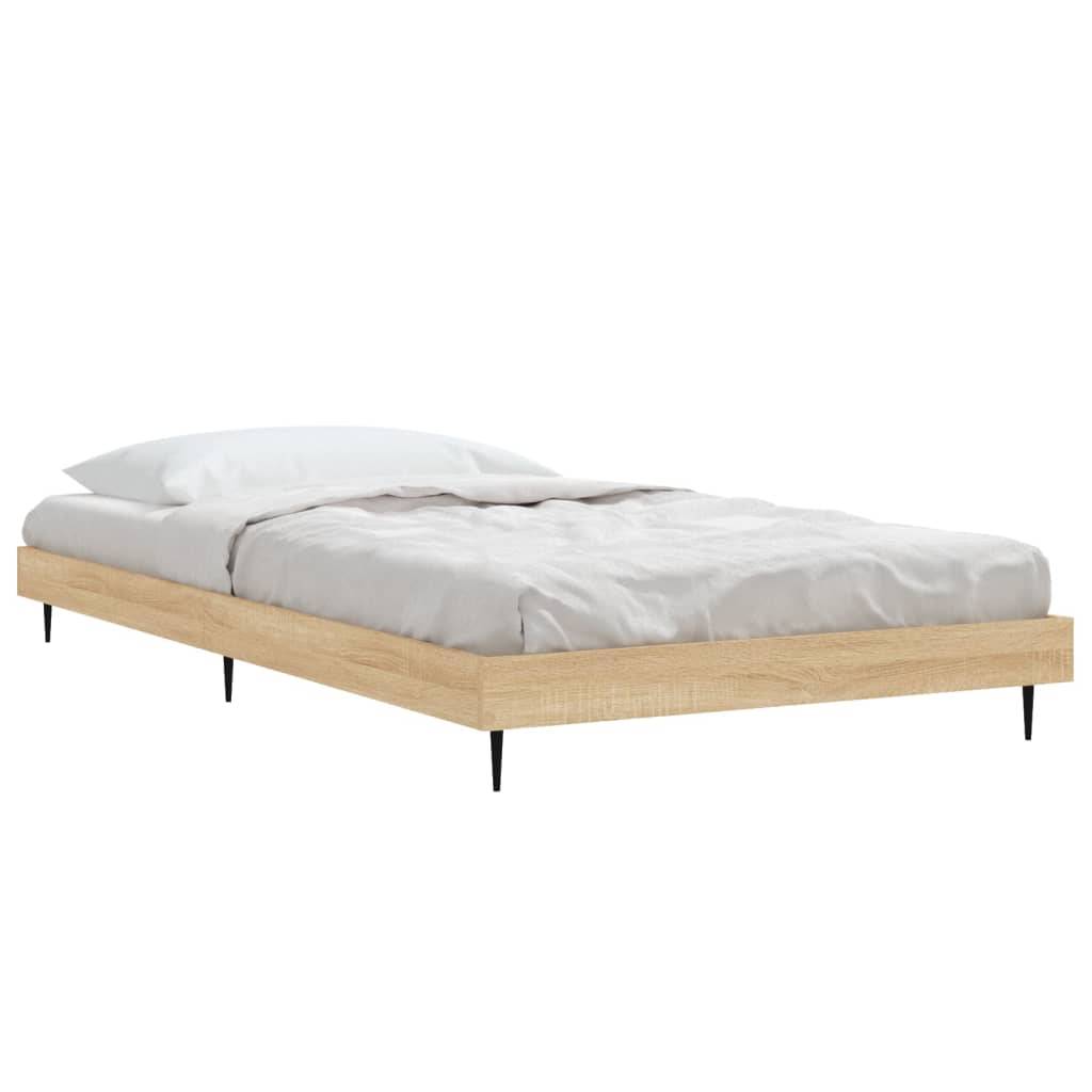 vidaXL Bettgestell ohne Matratze Sonoma-Eiche 90x190 cm Holzwerkstoff