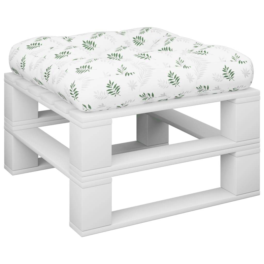 vidaXL Palettenkissen Blattmuster 60x61,5x10 cm Oxford-Gewebe