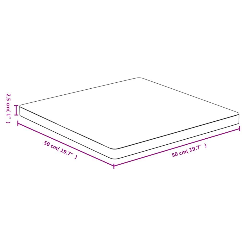 vidaXL Tischplatte 50x50x2,5 cm Bambus