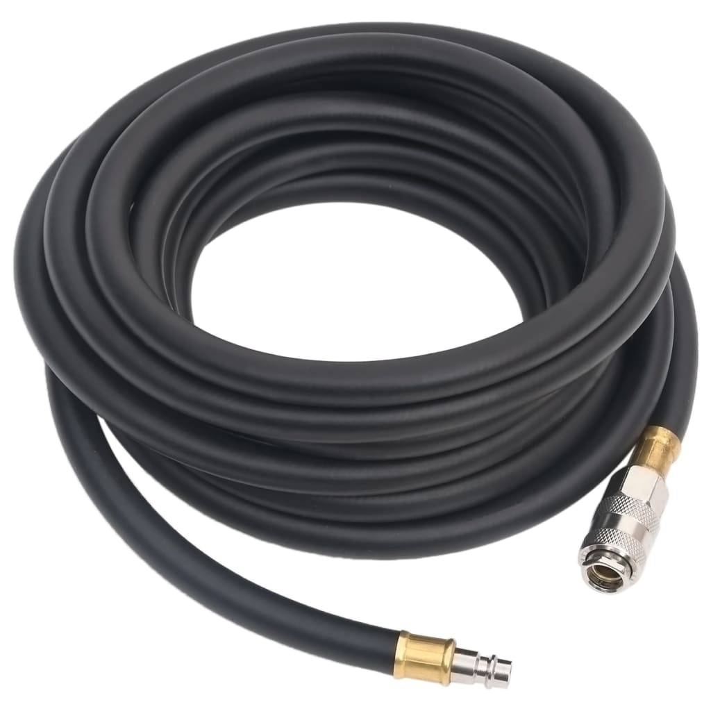 vidaXL Hybrid-Luftschlauch Schwarz 0,6" 10 m Gummi und PVC