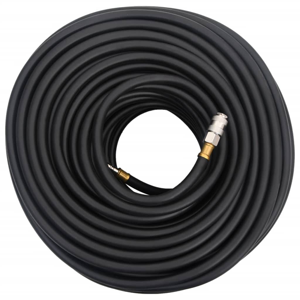 vidaXL Hybrid-Luftschlauch Schwarz 0,6" 100 m Gummi und PVC