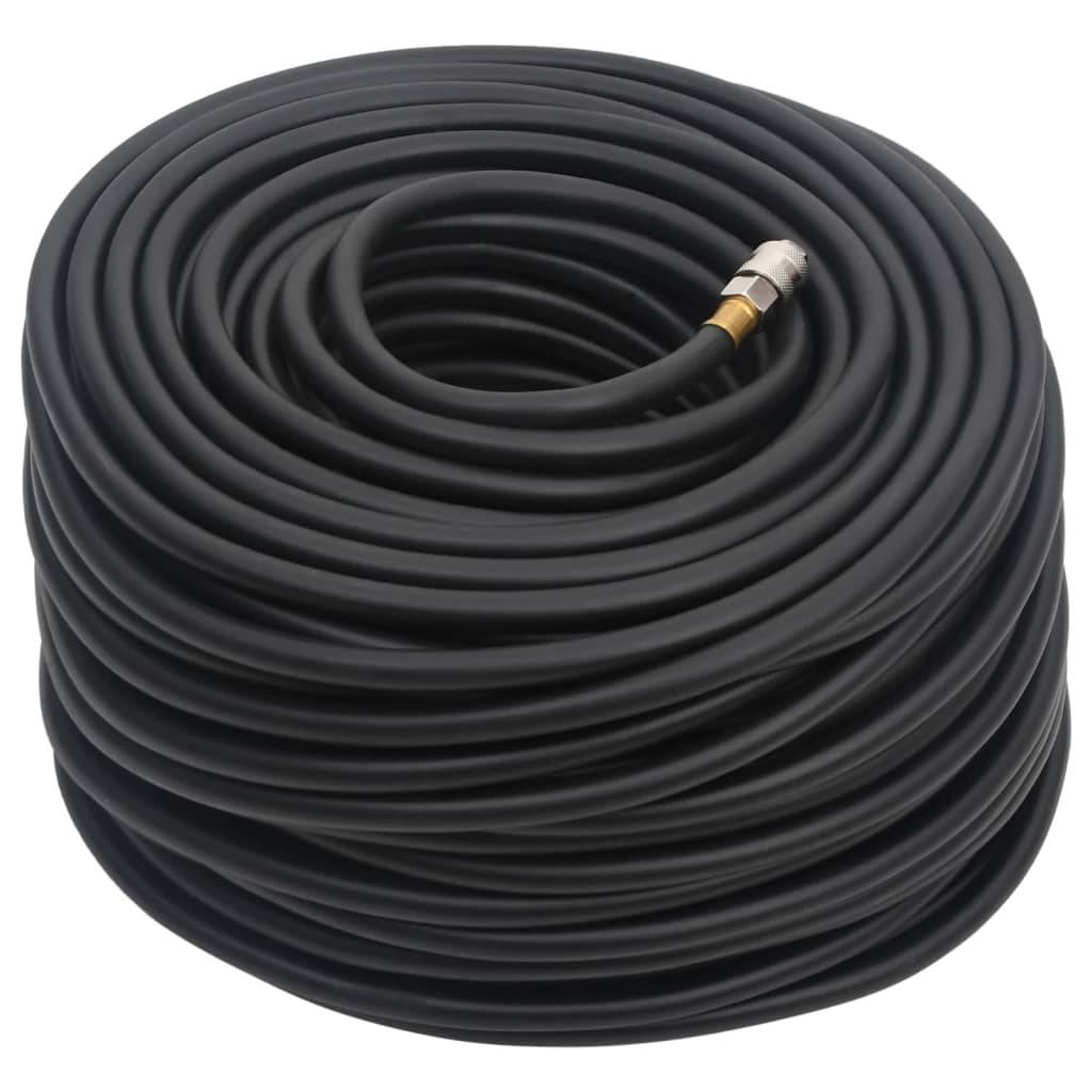 vidaXL Hybrid-Luftschlauch Schwarz 0,6" 100 m Gummi und PVC