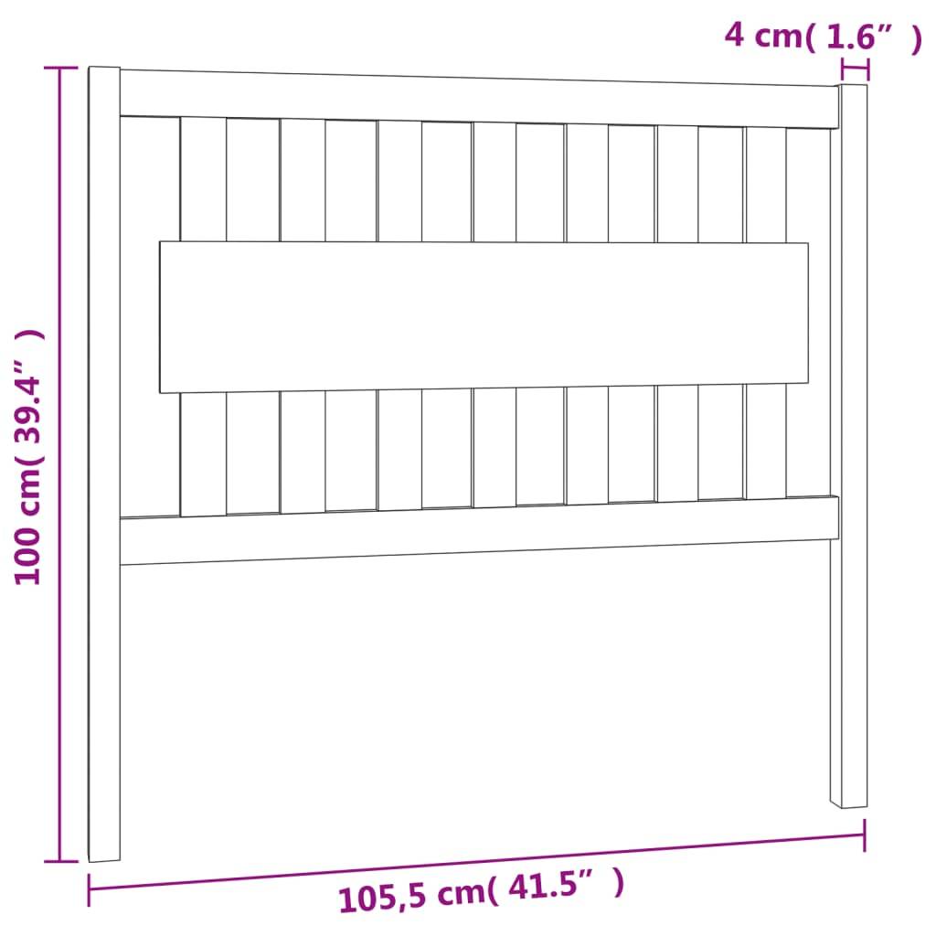 vidaXL Bett-Kopfteil 105,5x4x100 cm Massivholz Kiefer
