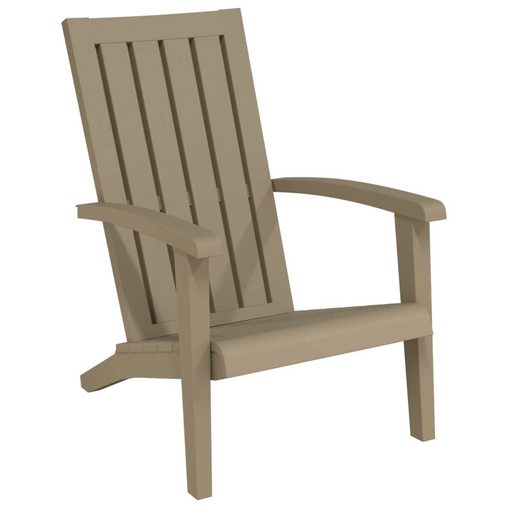 vidaXL Adirondack-Gartenstühle 2 Stk. Hellbraun Polypropylen