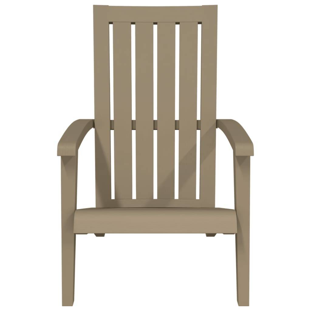 vidaXL Adirondack-Gartenstühle 2 Stk. Hellbraun Polypropylen