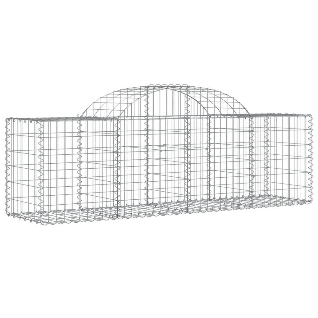 vidaXL Gabionen mit Hochbogen 30 Stk. 200x50x60/80 cm Verzinktes Eisen