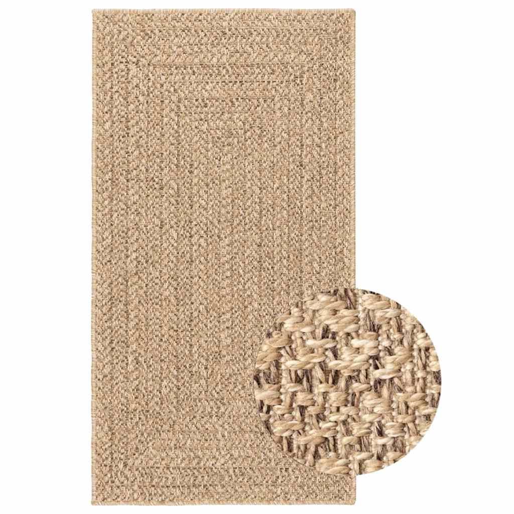 vidaXL Teppich 80x150 cm Jute-Optik Innen und Außen