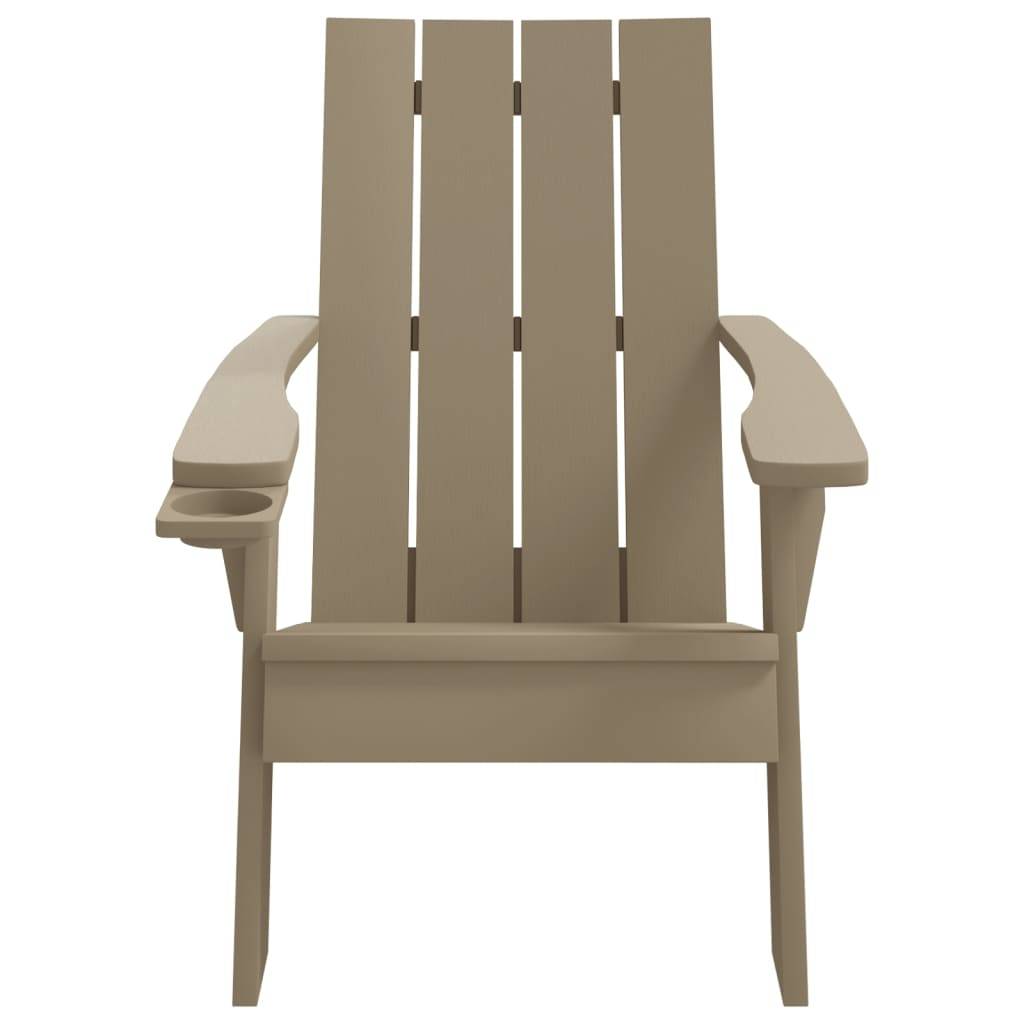 vidaXL Adirondack-Gartenstuhl Hellbraun 75x88,5x89,5 cm Polypropylen