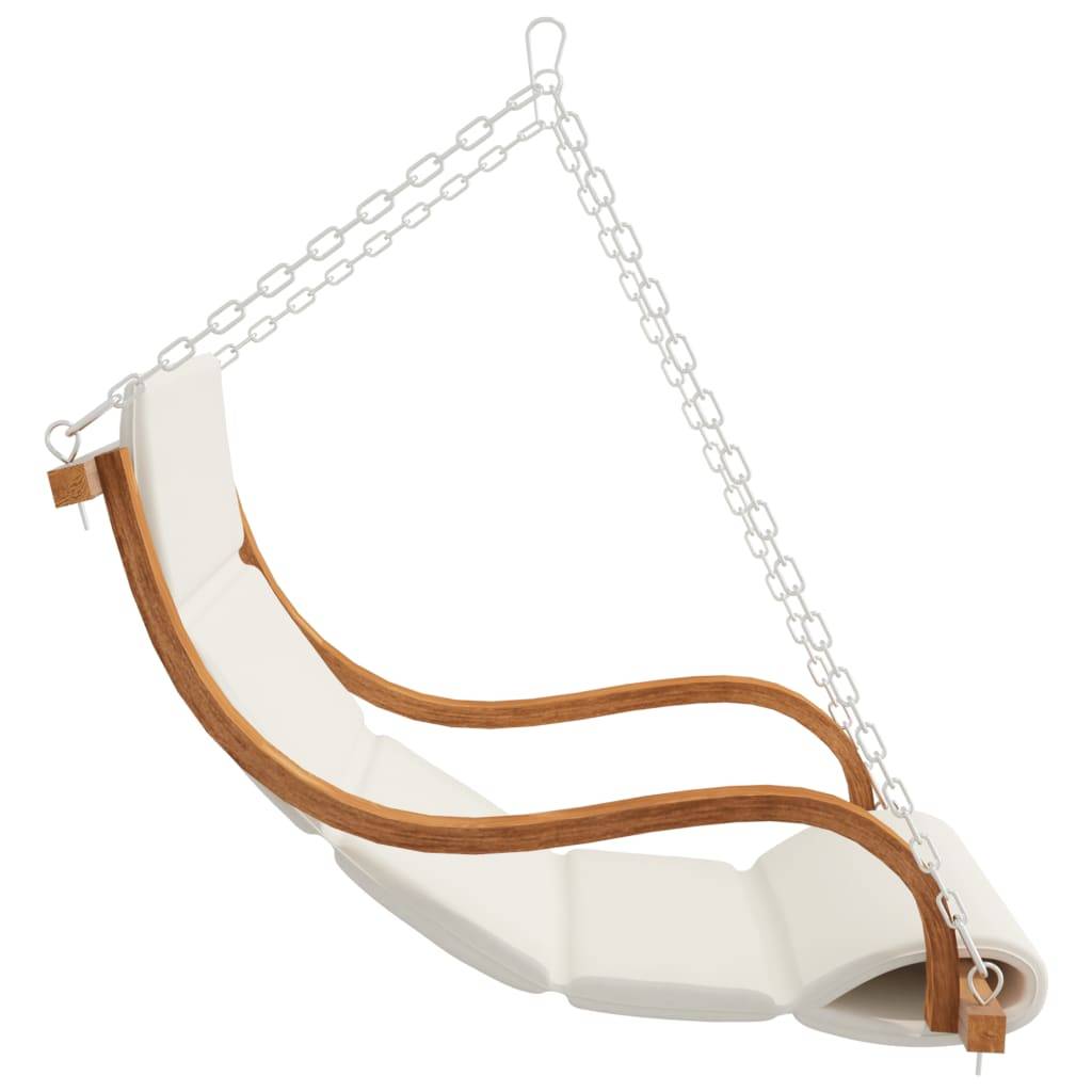 vidaXL Hollywoodschaukel mit Auflage Massivholz Fichte mit Teak-Finish