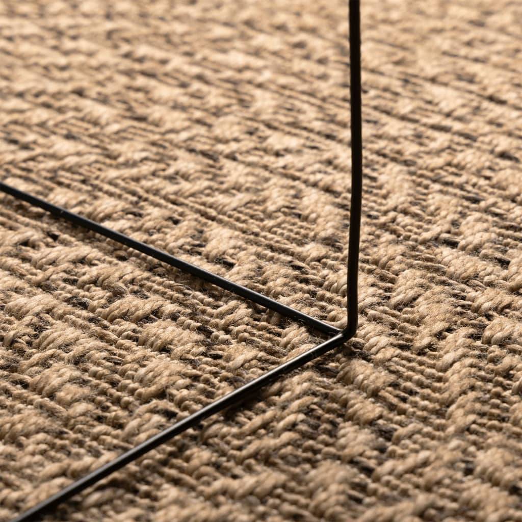 vidaXL Teppich 80x150 cm Jute-Optik Innen und Außen