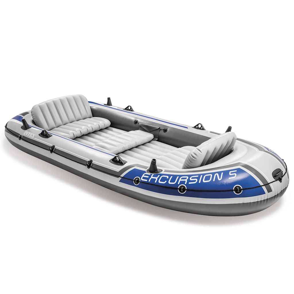 Intex Schlauchboot mit Rudern und Pumpe Excursion 5 Set 68325NP