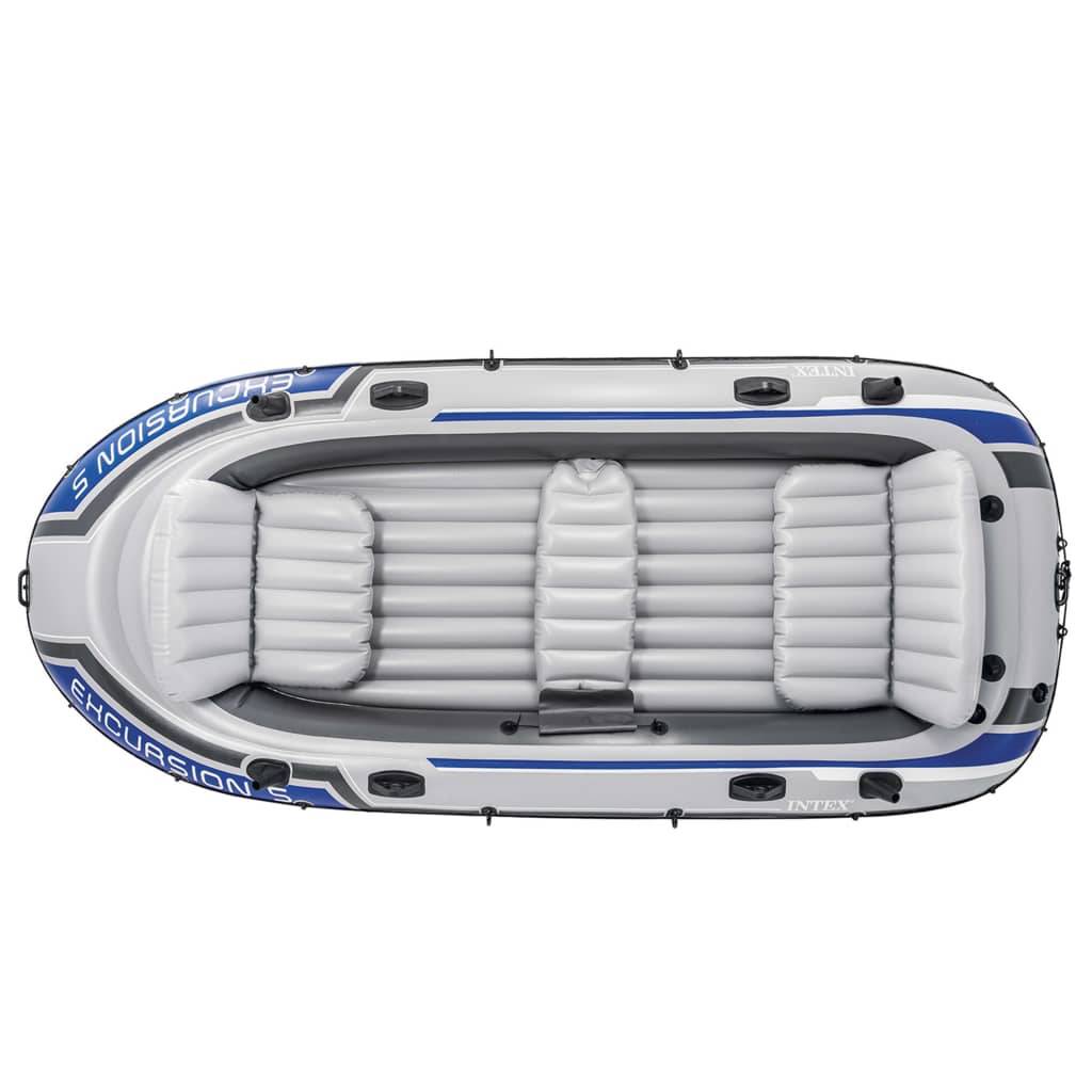 Intex Schlauchboot mit Rudern und Pumpe Excursion 5 Set 68325NP