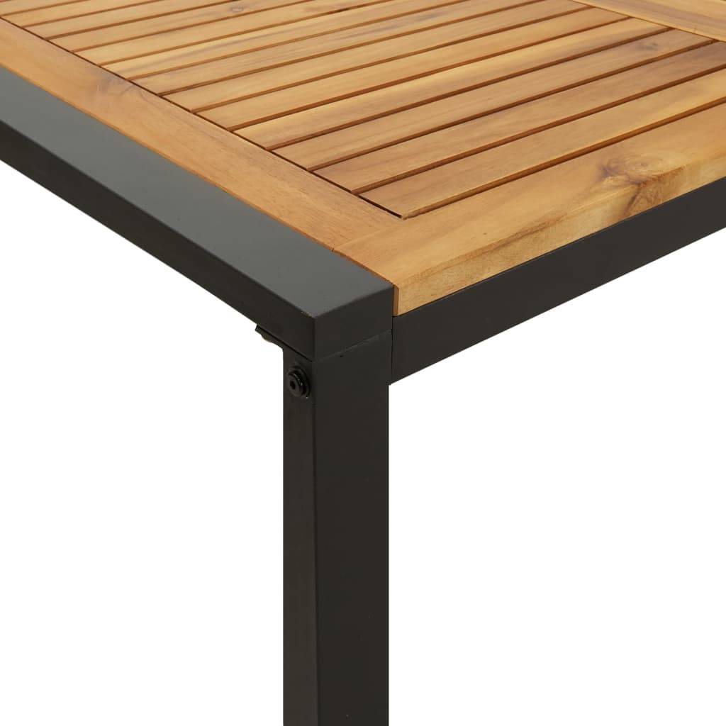 vidaXL Gartentisch mit Beinen in U-Form 140×80×75 cm Massivholz Akazie